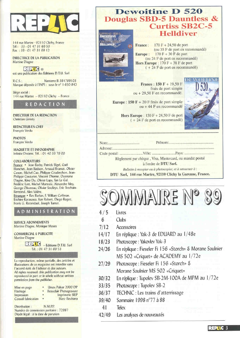 Replic 089 - Fieseler Storch &pwd= MS 502 Griquet, Tupolev SB-2